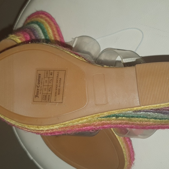 NWT Juicy couture Rainbow 🌈 wedges - Picture 4 of 5